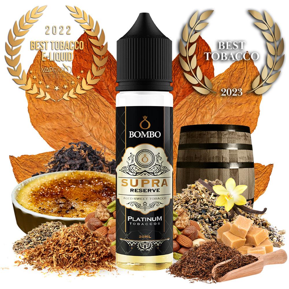 Bombo Platinum Tobaccos Supra Reserve 20ml/60ml Flavorshot Bombo Liquids