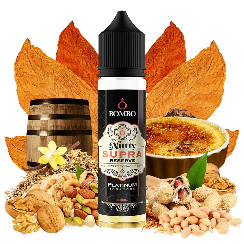 Bombo Platinum Tobaccos Nutty Supra Reserve 20ml/60ml Flavorshot Bombo Liquids