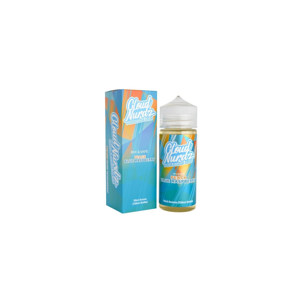 Cloud Nurdz Peach Blue Raspberry Pod Edition Iced 30ml/120ml (Ροδάκινο, Σμέουρο & Πάγος) (Flavour Shots)