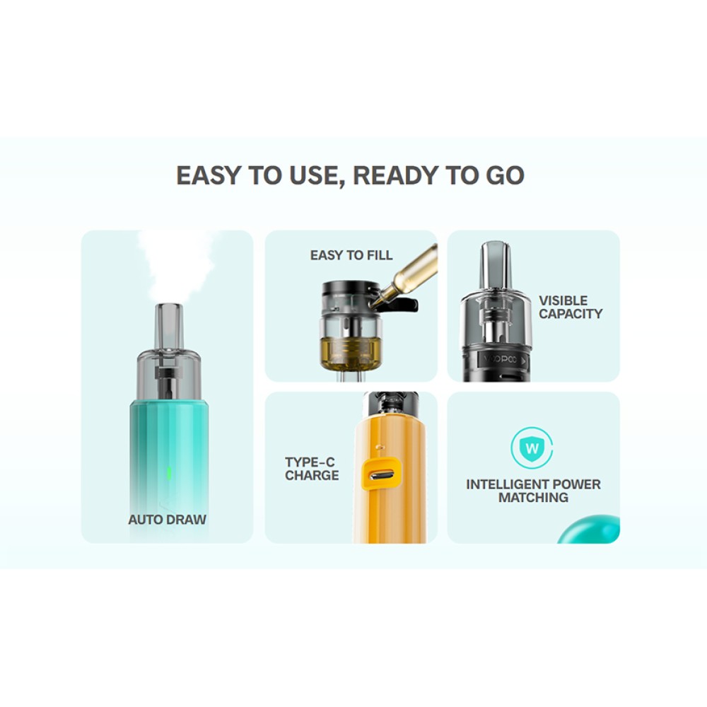 VooPoo Doric Q Pod Kit 800mAh 2ml Chartreuse Yellow