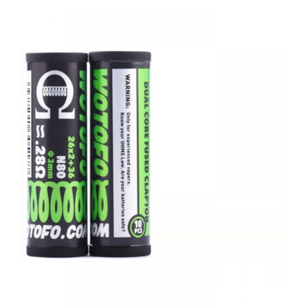 DUAL CORE FUSED CLAPTON PREBUILT COILS(10ΤΕΜ.) WOTOFO