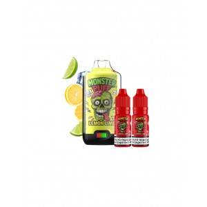 Monster Puff 28K Kit Lemon Lime Συσκευή 2ml & 2x10ml 20mg