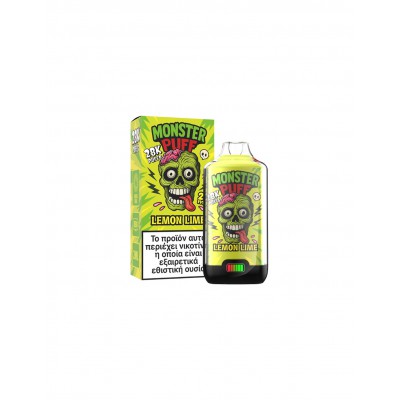Monster Puff 28K Kit Lemon Lime Συσκευή 2ml & 2x10ml 20mg