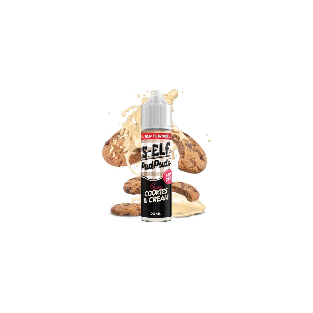 S-Elf Juice Pud Puds Cookies and Cream Flavour Shot 60ml Self Juice