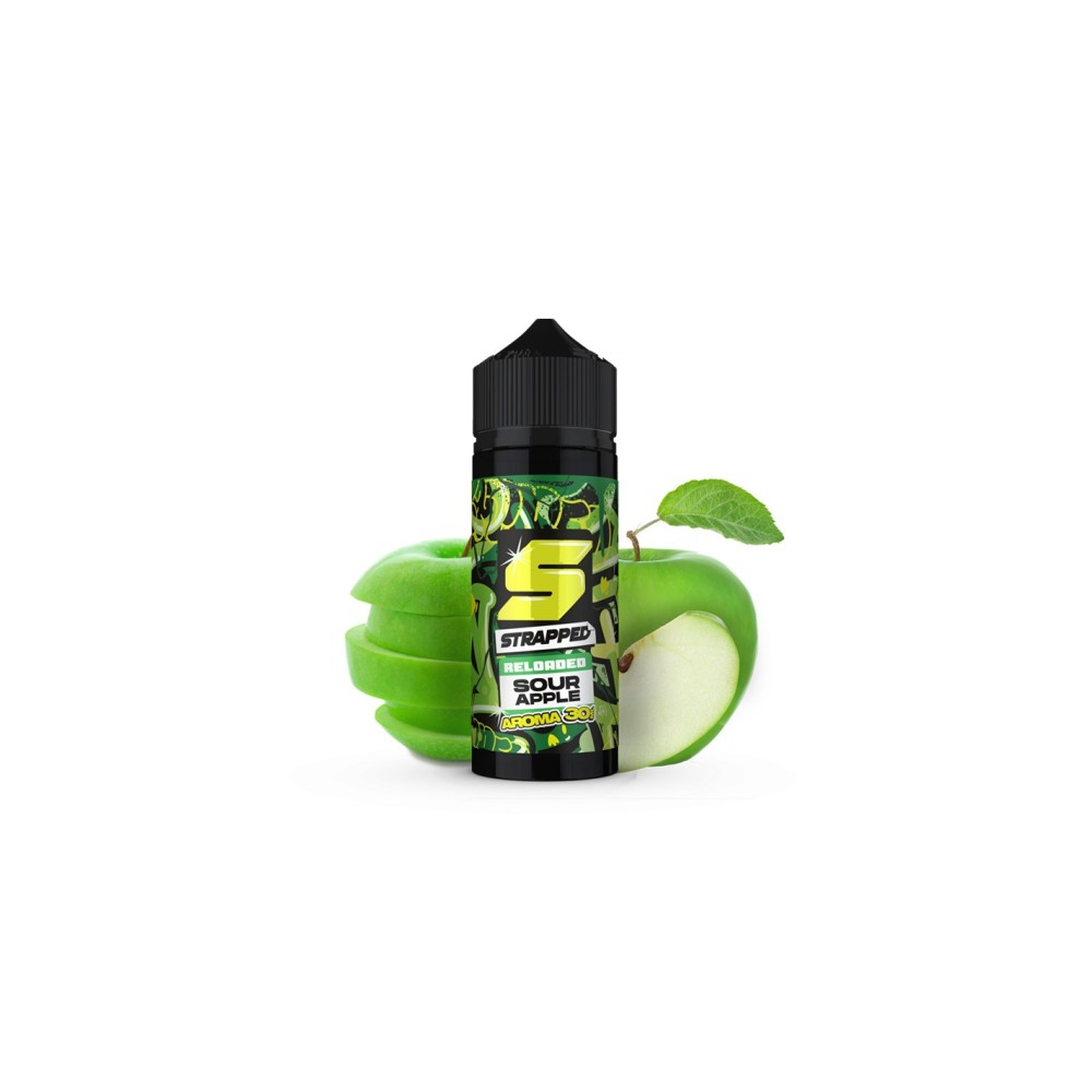 Strapped Reloaded Sour Apple Flavour Shot 120ml